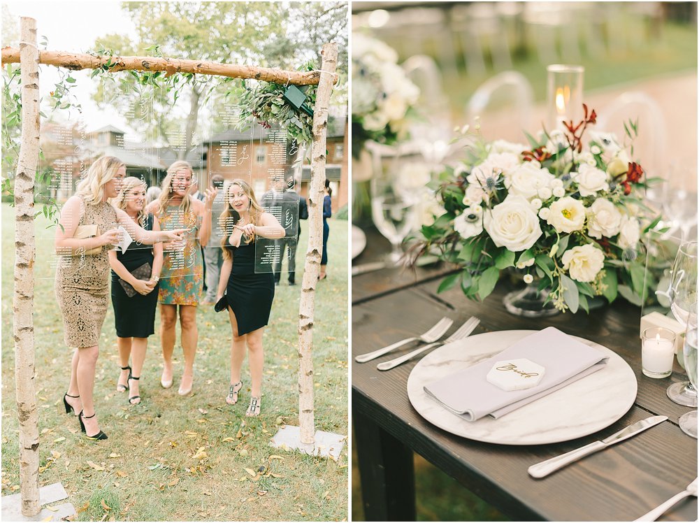 dusty blue outdoor tented wedding
